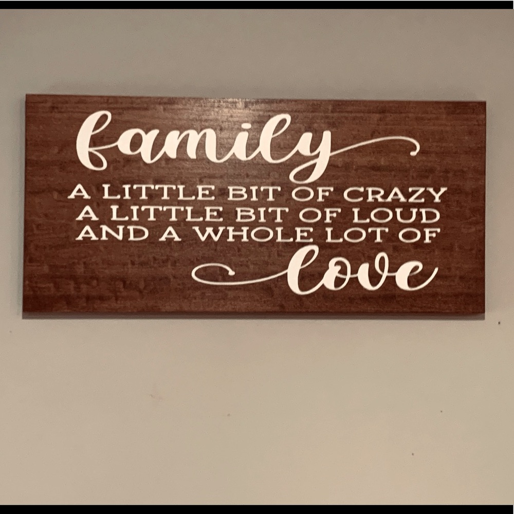 Family wood sign